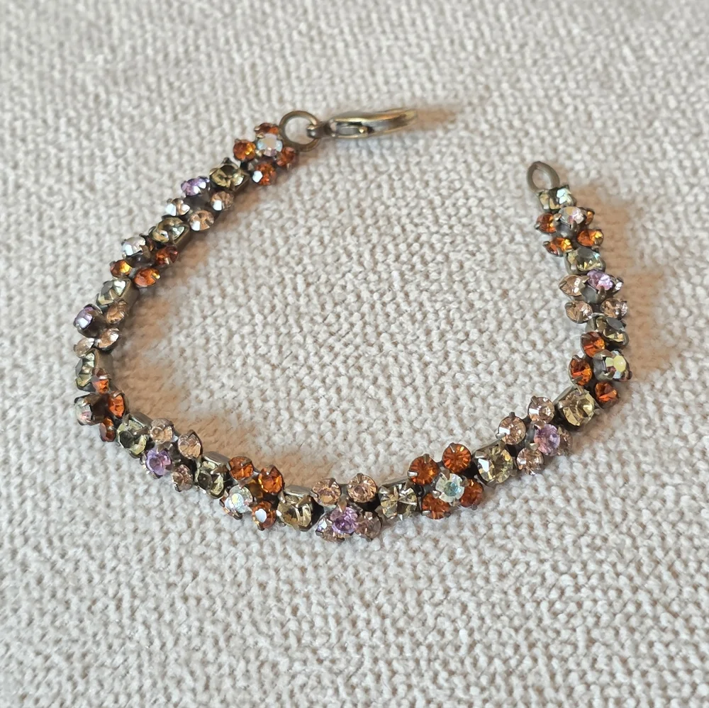 Sorrelli Crystal Cluster Bracelet in Autumn Tones